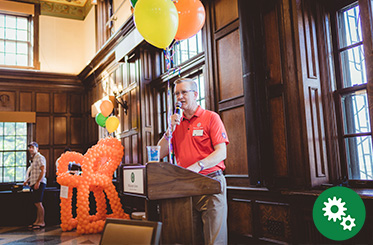 Admin & Budget subcommittee - Director Mark Guthier speaks at a podium