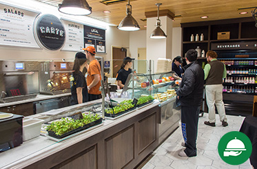 Dining Subcommittee - Guests wait in line at Carte