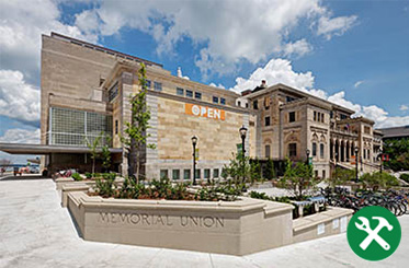 Facilities subcommittee - exterior view of Memorial Union building