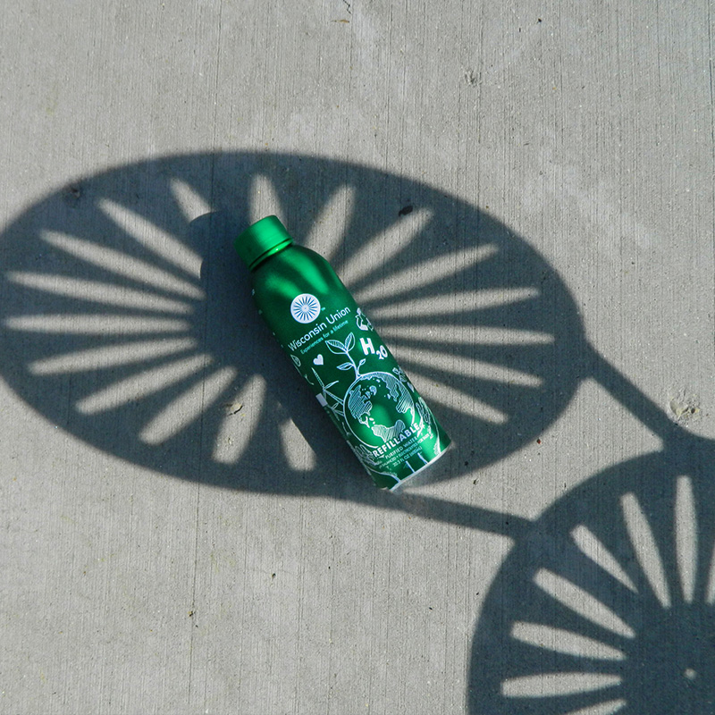 Pathwater bottle in the shadow of a Terrace chair