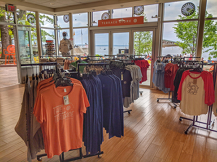 Apparel at the Terrace Pop-Up Store in Lakeview Lounge