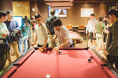 People playing billiards at Sunburst Fest