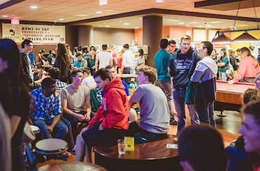 People mingling at Union South