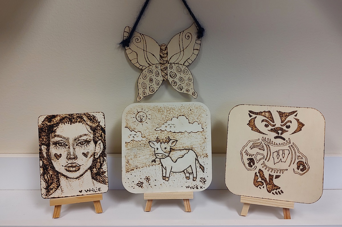 Wood Burning Art made at WHS
