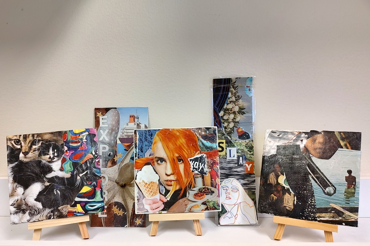 Collage art made at WHS