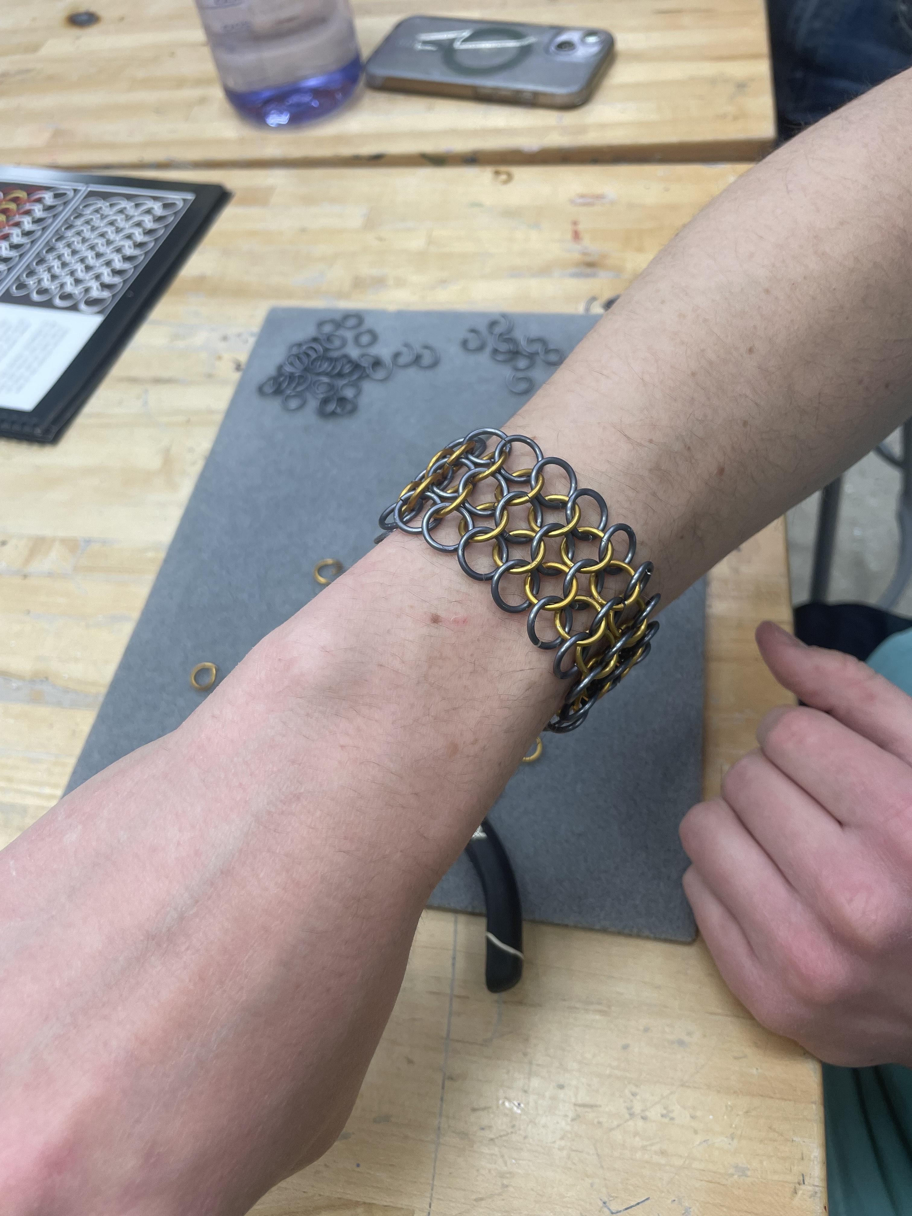 Intro to Chainmaille-European 4-in-1 Bracelet | Wisconsin Union