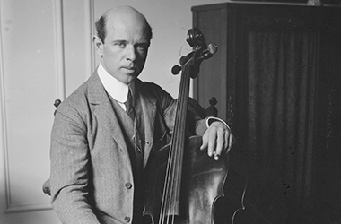Pau Casals with his cello