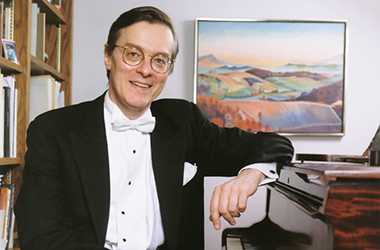 Peter Serkin next to piano