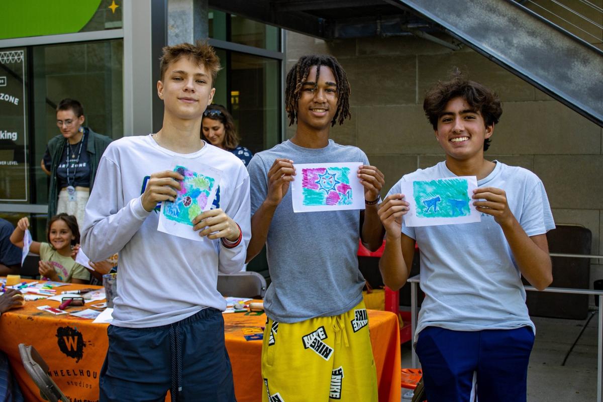 Participants in a Foam Printmaking session at Terrace Art Zone