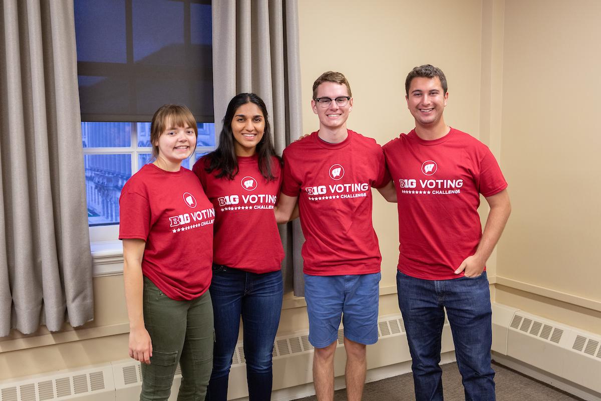 Four participants of the Big 10 Voting Challenge event for WUD SoPol