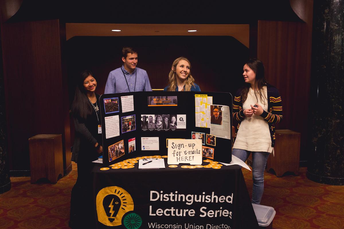 Students tabling for WUD Distinguished Lecture Series