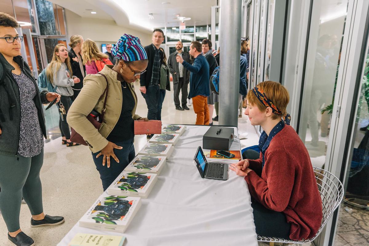 Tabling for WUD Literary Arts committee