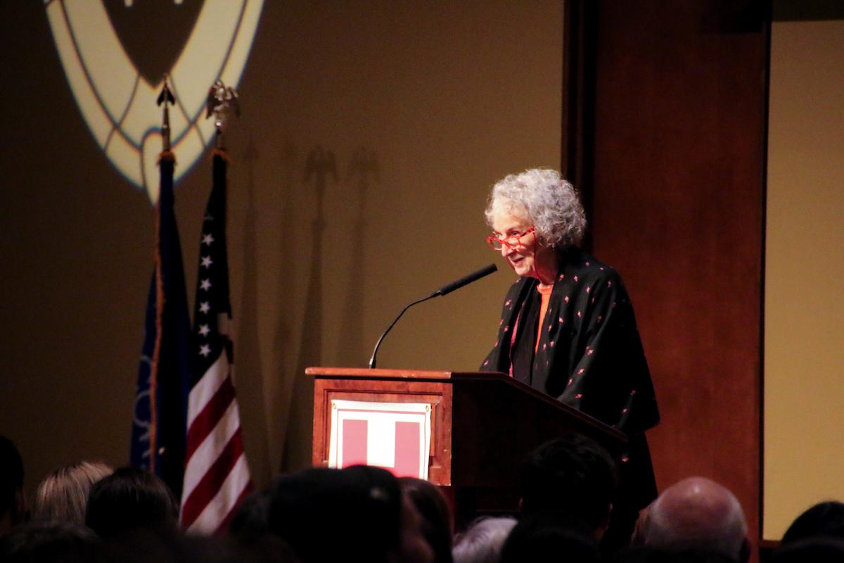 Margaret Atwood speaks at WUD Distinguished Lecture Series