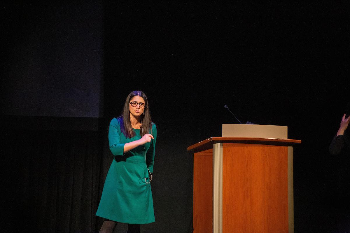 Dr. Mona Hanna Attisha speaks at WUD Distinguished Lecture Series