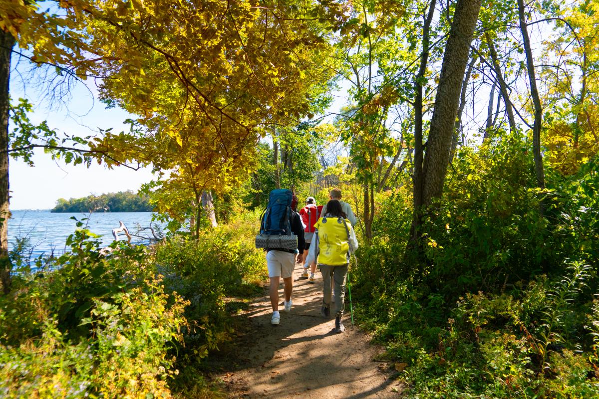 Individuals hiking at Picnic Point