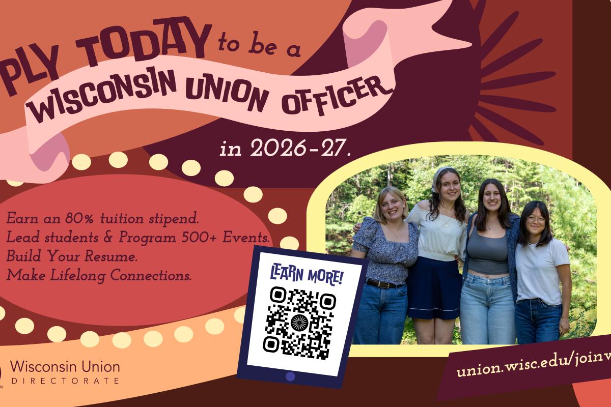 Wisconsin Union Directorate Officer Application Graphic