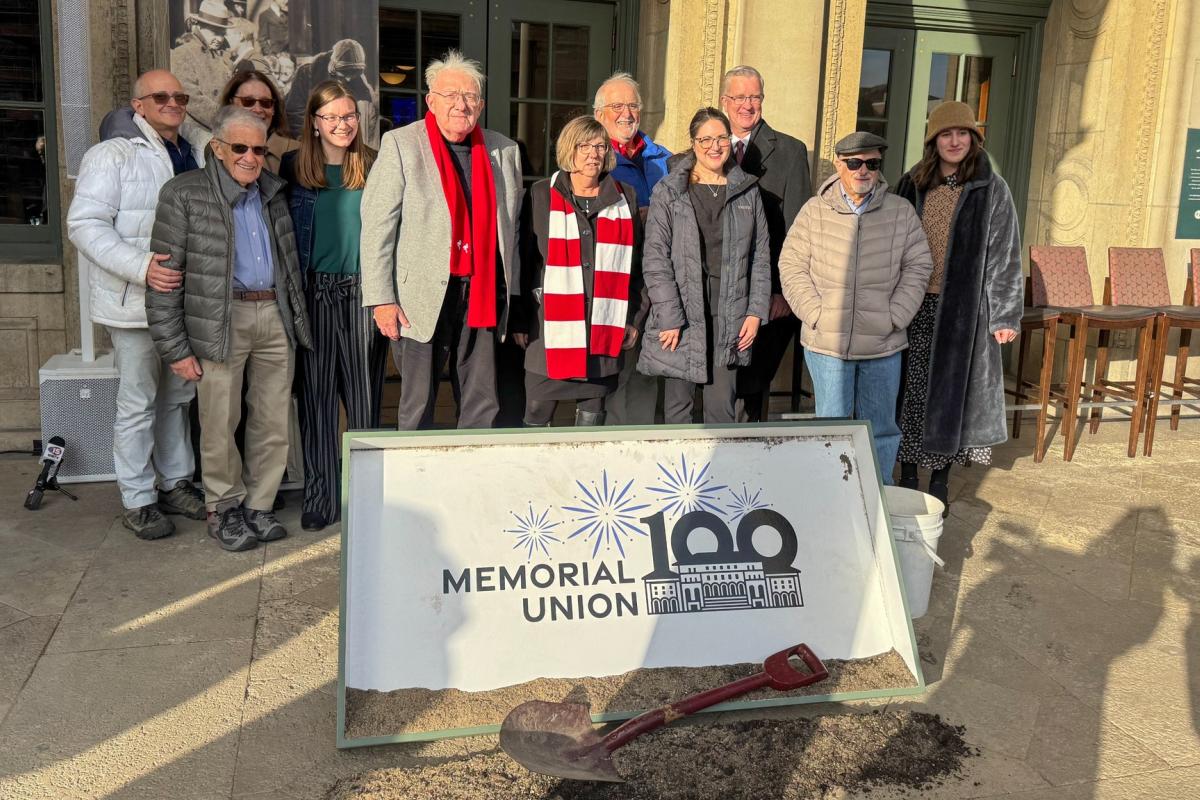 Group photo of WUA Trustees at the Groundbreaking Ceremony for Memorial Union