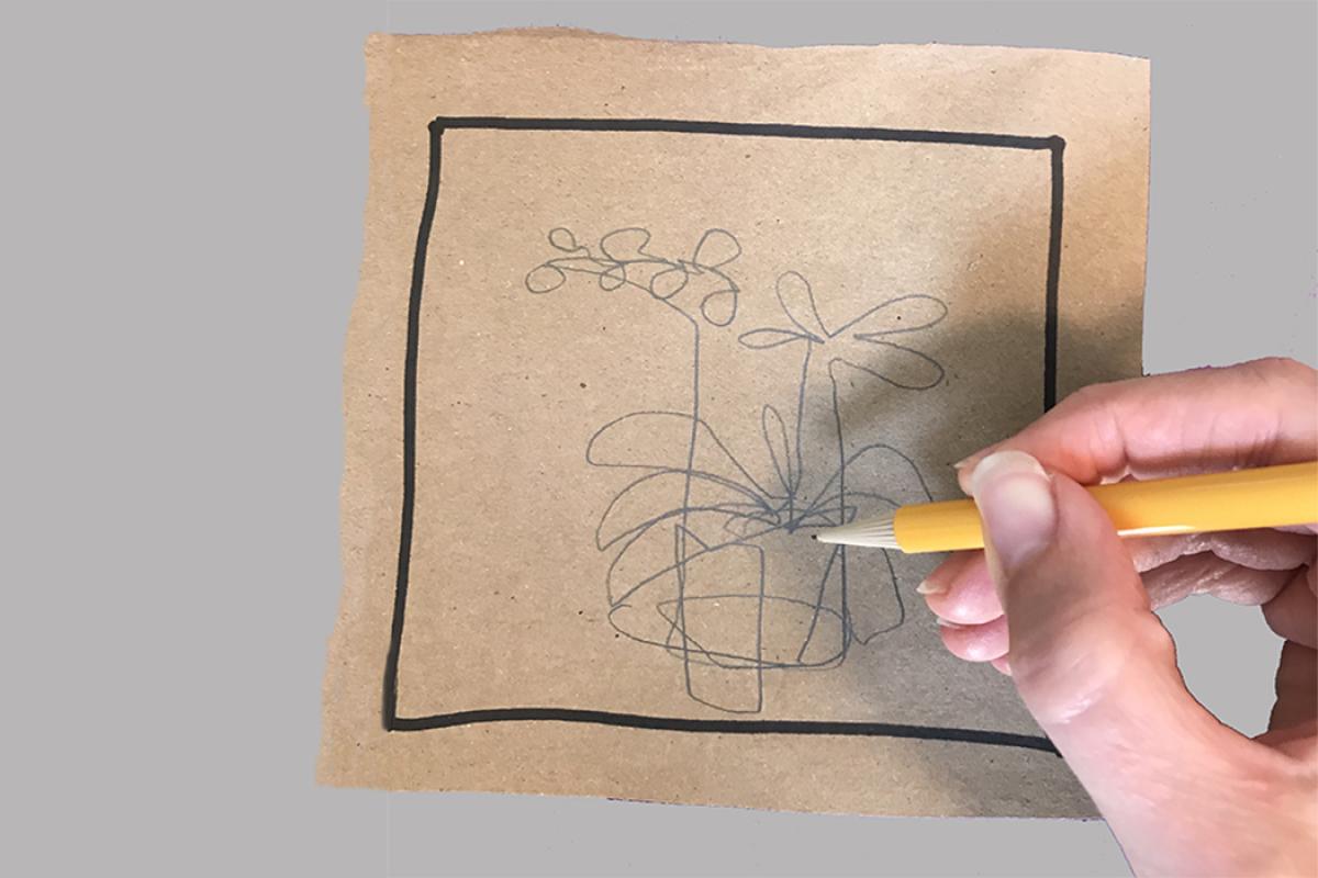 Blind contour drawing step 2