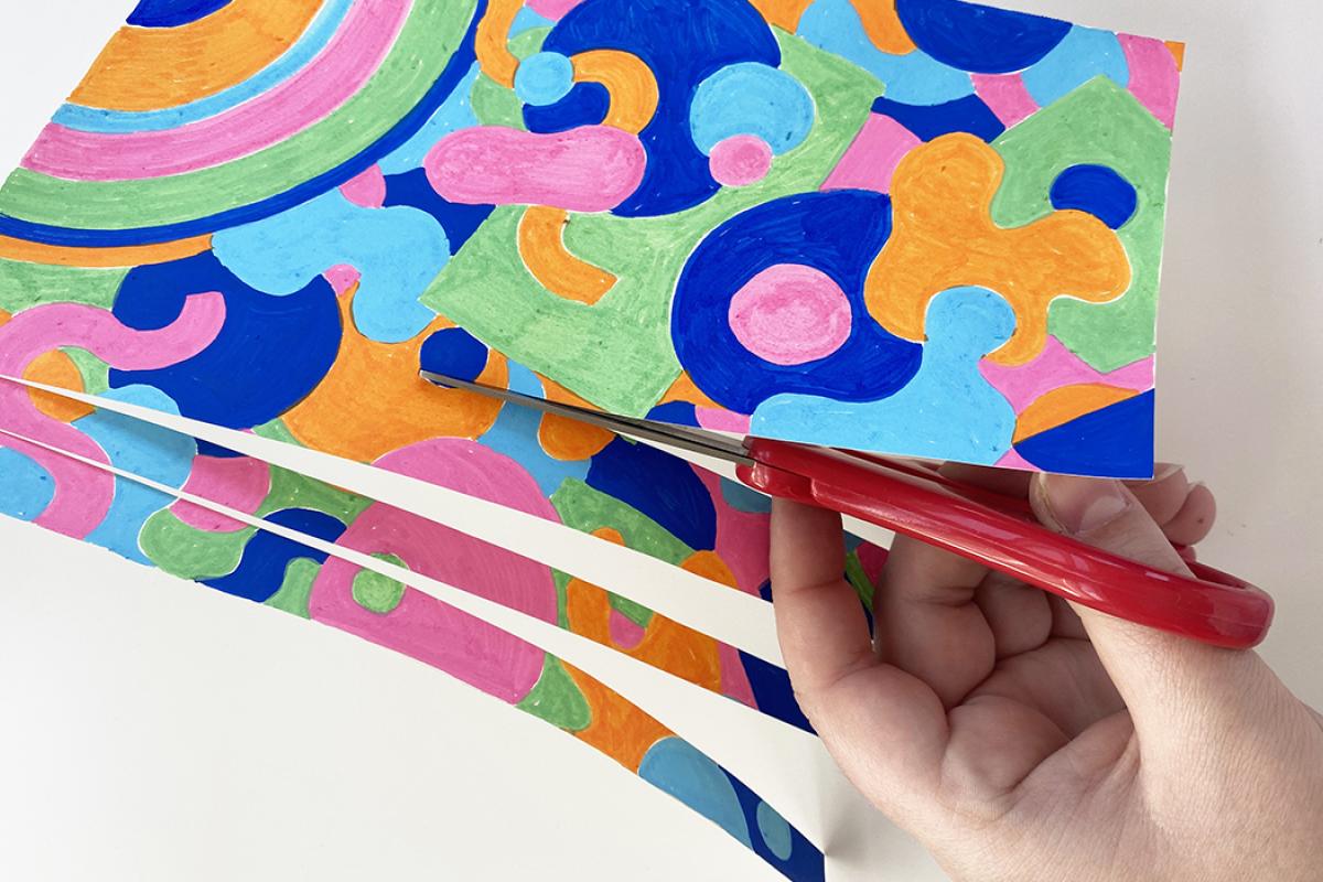 Paper weaving step 2