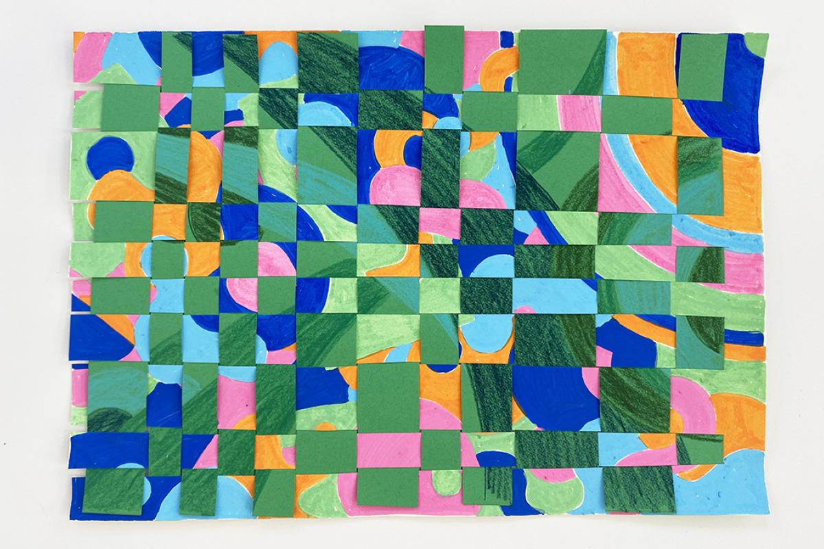 Paper weaving step 5