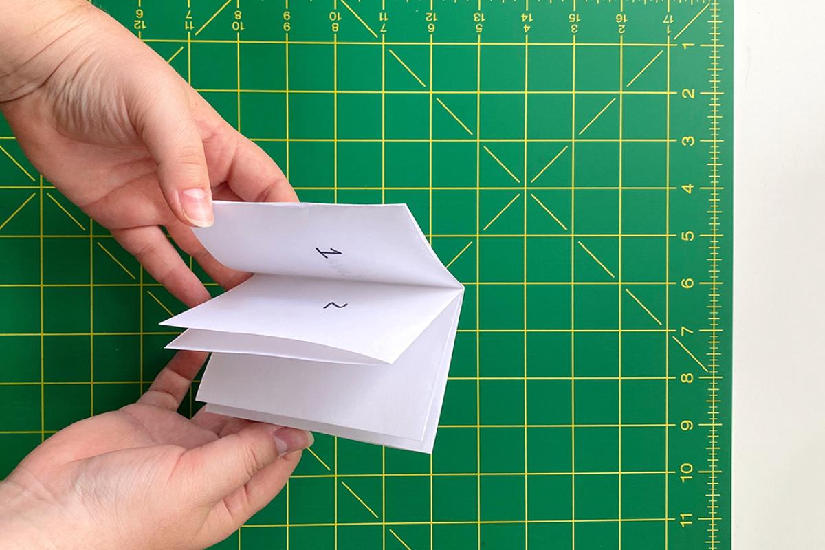 Zine folding step 5