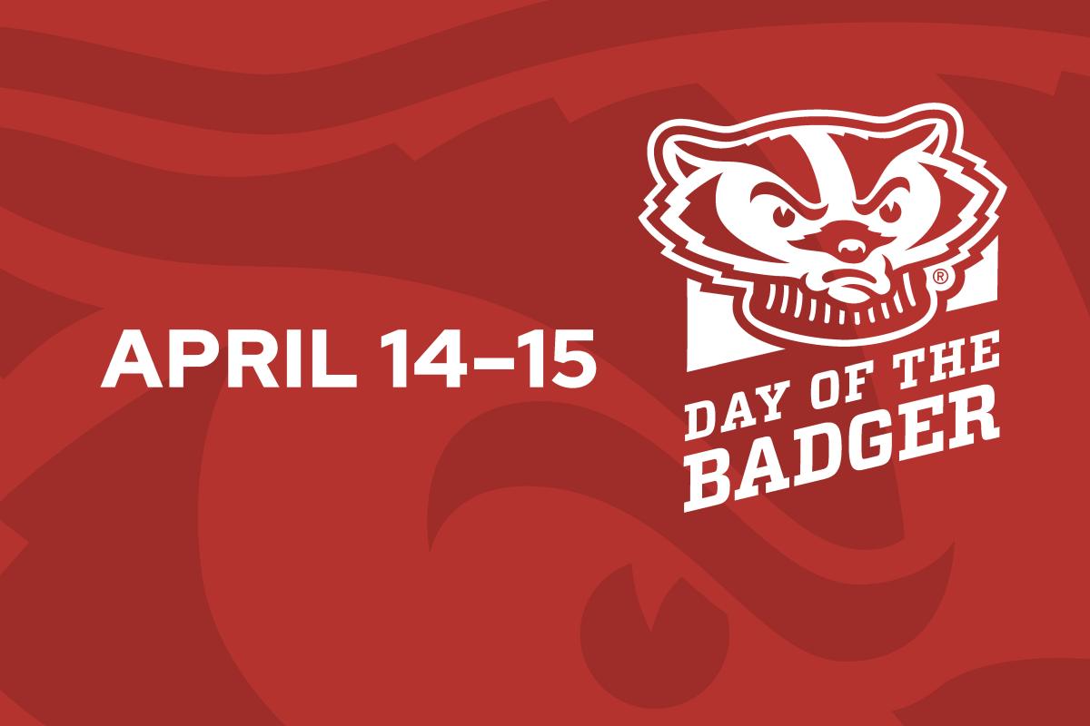 Bucky Badger Promoting Day of the Badger