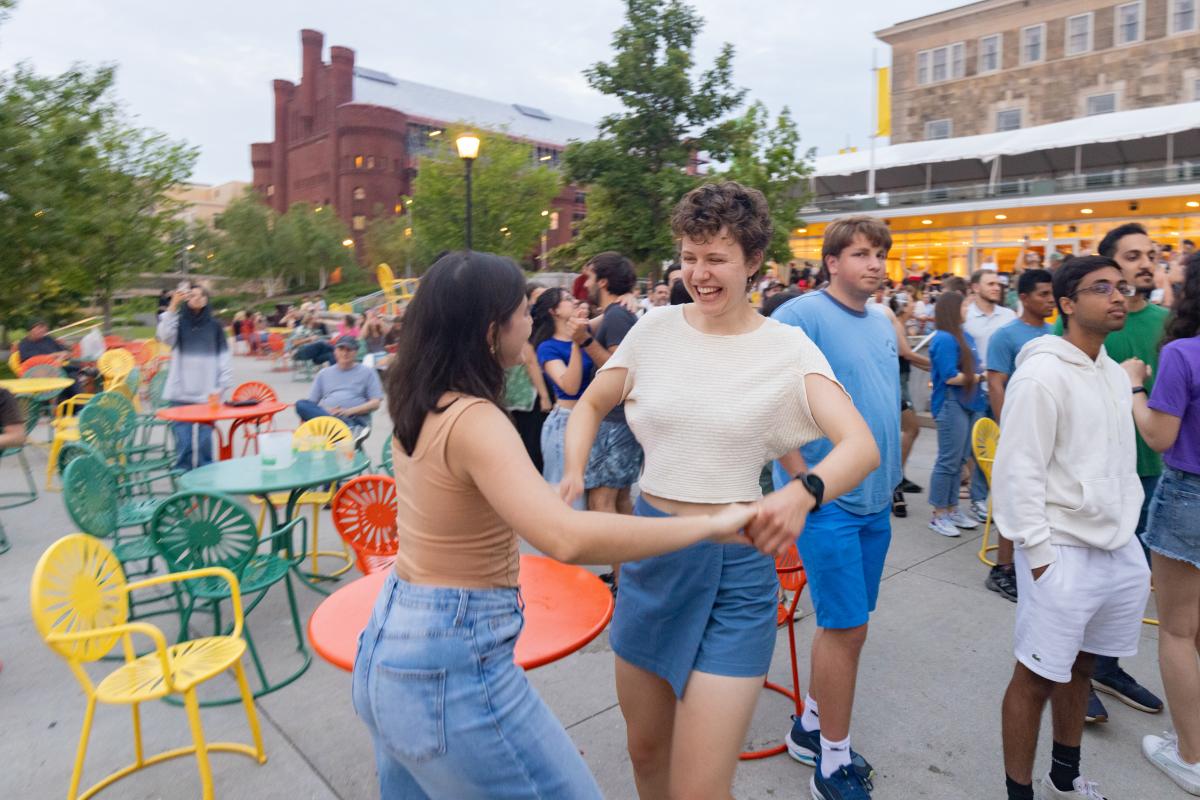 two people dancing at the terrace