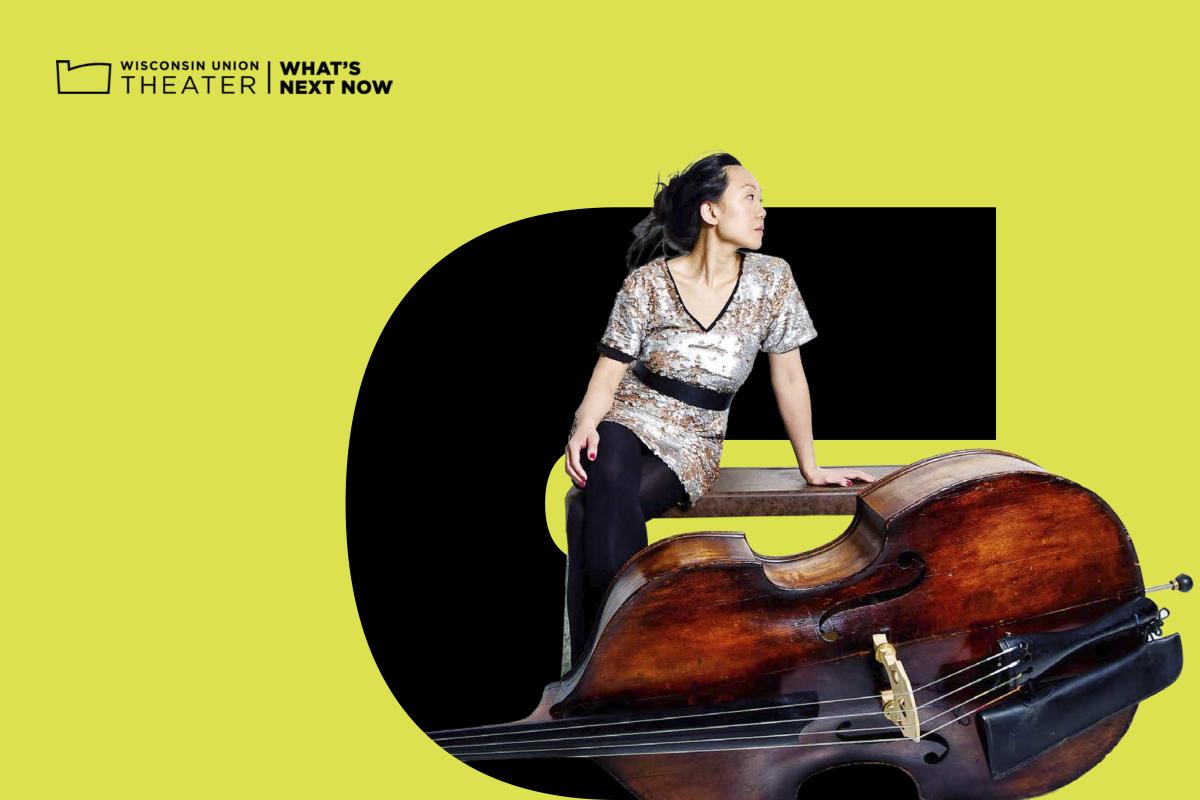 Photo of Linda May Han Oh with a bass.
