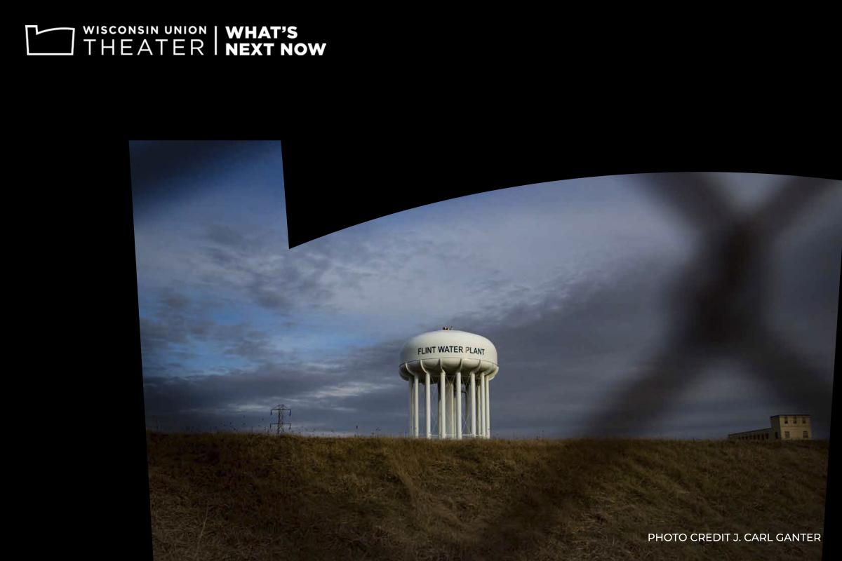 Photo of a water tower with WUT branding. 