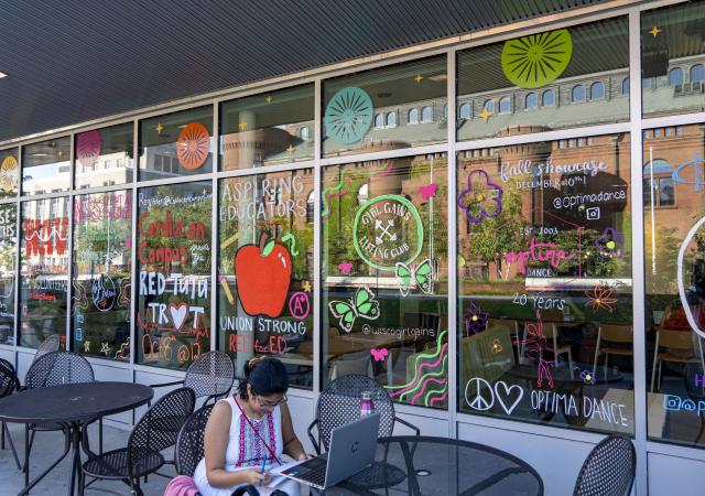 Homecoming Window Paintings