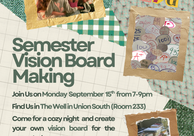 Image of a digital vision board featuring text, images, and quotes. The images show nature, people completing activities, and patterns