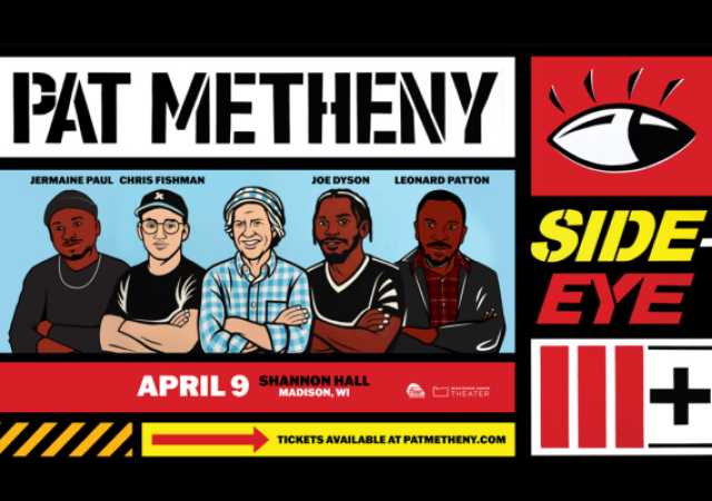 Bold graphic reading Pat Metheny Side-Eye III+.