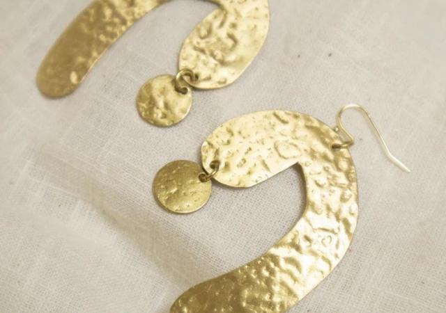 Picture of brass earrings.