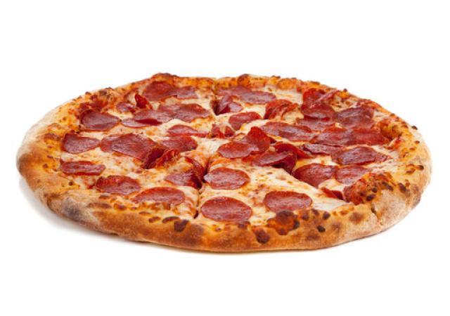 Pepperoni and cheese full pizza