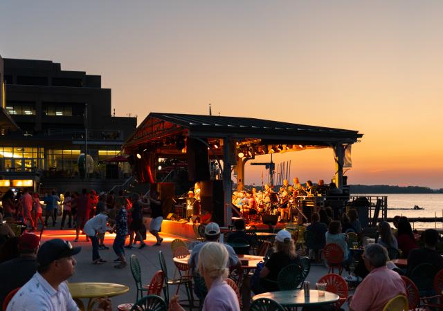 Band performing on the Terrace