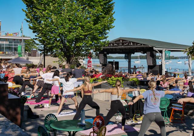Yoga on the Terrace.