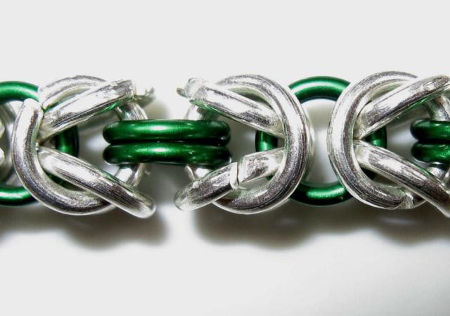 Photo of crafted chainmail.