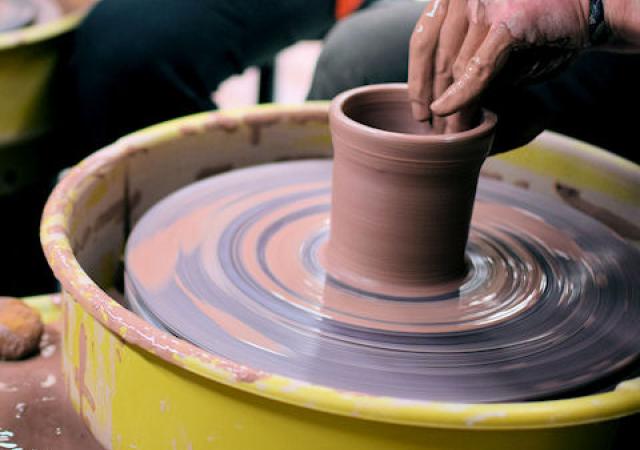 Wheel pottery.