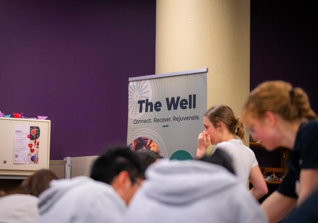 Students enjoying The Well