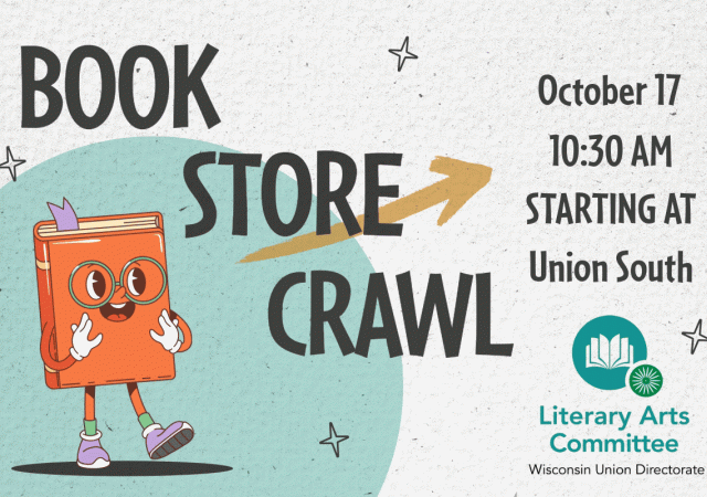 WUD Lit Bookstore Crawl is on October 17 at 10:30 a.m.