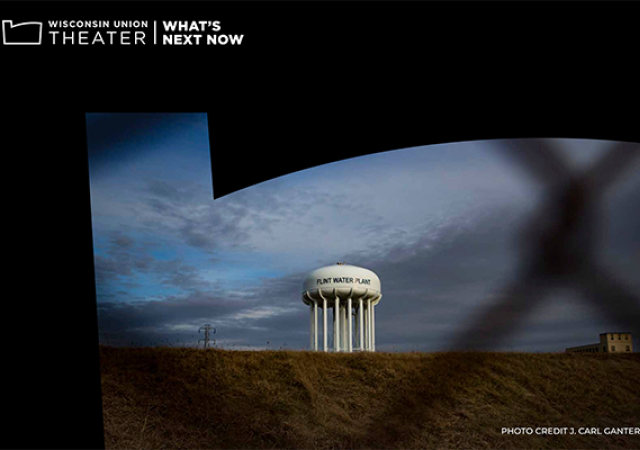 Photo of a water tower with WUT branding.