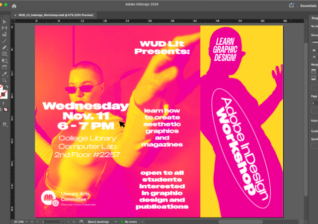 WUD Lit InDesign Workshop