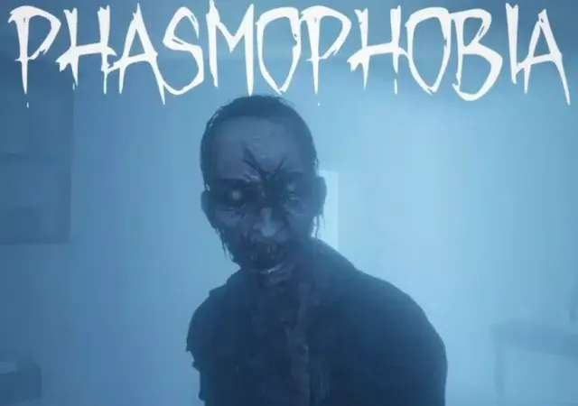 Phasmophobia scary face on cover