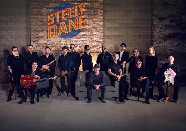 Steely Dane press photo with logo