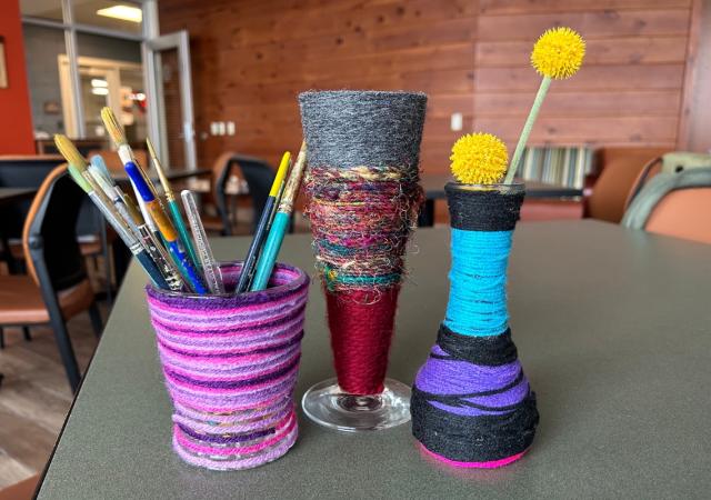 WHS Terrace Art Zone Yarn Wrapped Bottles 1