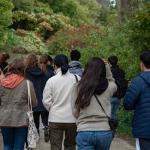 Individuals on a hike