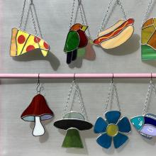 Assortment of stained glass suncatchers