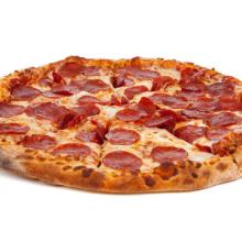 Pepperoni and cheese full pizza