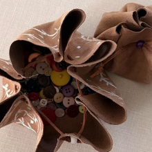 Photo of brown mini maker bags used for art and craft supplies.