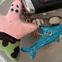 Photo of clay sea animals. 